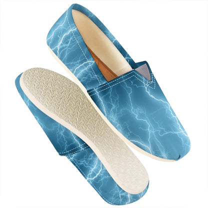 Blue Lightning Print Casual Shoes