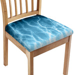 Blue Lightning Print Chair Cushion Cover