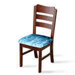 Blue Lightning Print Chair Cushion Cover