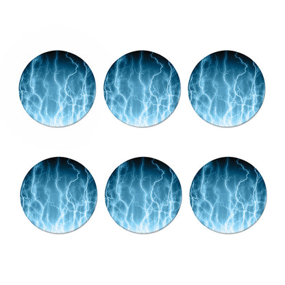 Blue Lightning Print Coaster Set