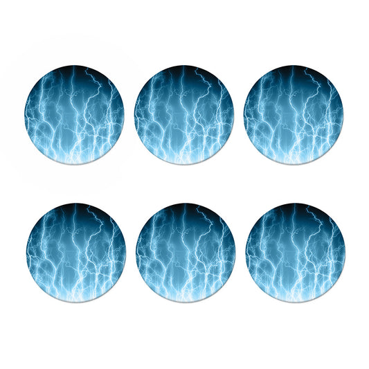 Blue Lightning Print Coaster Set