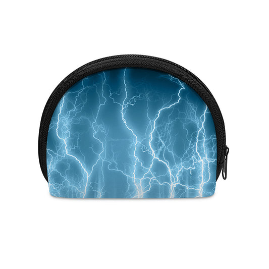 Blue Lightning Print Coin Purse