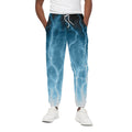 Blue Lightning Print Cotton Sweatpants