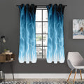 Blue Lightning Print Grommet Curtain Panels