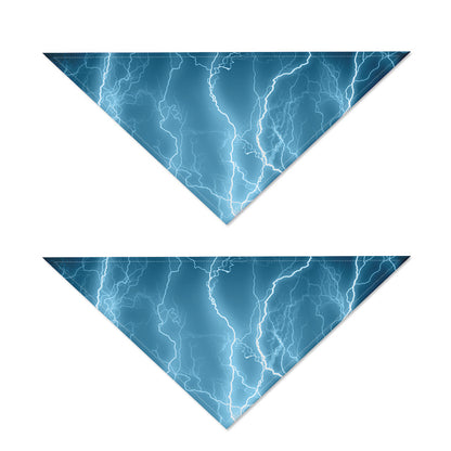 Blue Lightning Print Dog Bandana