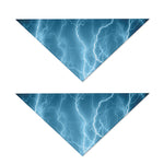 Blue Lightning Print Dog Bandana