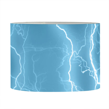 Blue Lightning Print Drum Lamp Shade
