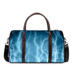 Blue Lightning Print Duffle Bag