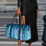 Blue Lightning Print Duffle Bag