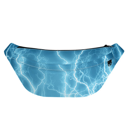 Blue Lightning Print Fanny Pack