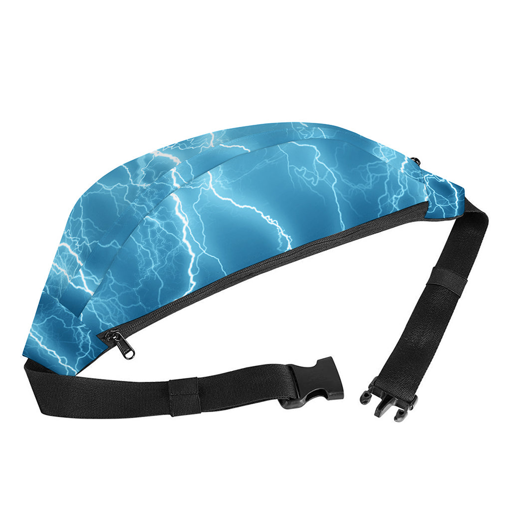 Blue Lightning Print Fanny Pack