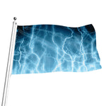 Blue Lightning Print Flag