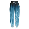 Blue Lightning Print Fleece Lined Knit Pants