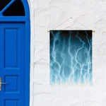 Blue Lightning Print Garden Flag