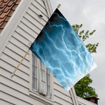 Blue Lightning Print House Flag