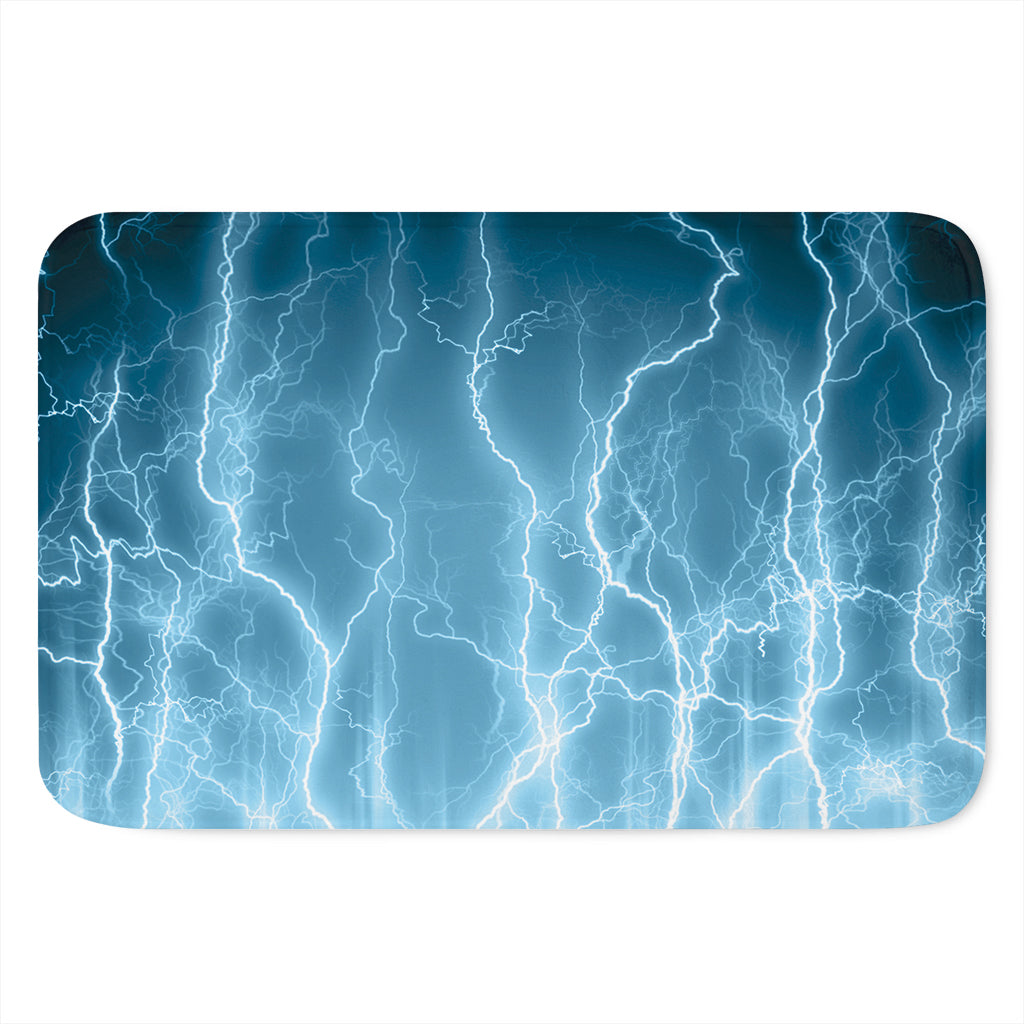 Blue Lightning Print Indoor Door Mat