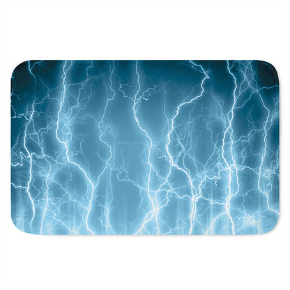 Blue Lightning Print Indoor Door Mat
