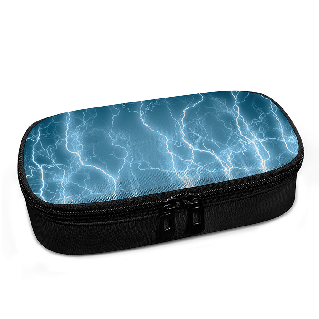 Blue Lightning Print Insulin Cooler Travel Case