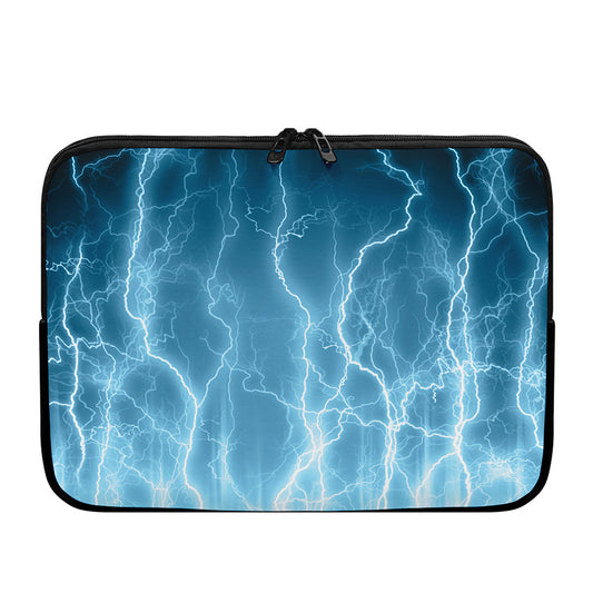 Blue Lightning Print Laptop Sleeve