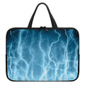 Blue Lightning Print Laptop Sleeve With Handle