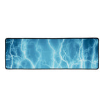Blue Lightning Print Long Kitchen Mat