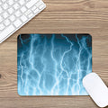 Blue Lightning Print Mouse Pad