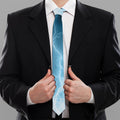 Blue Lightning Print Necktie