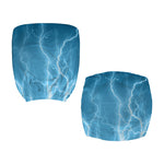 Blue Lightning Print Office Chair Cover