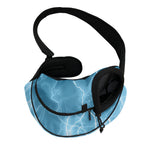 Blue Lightning Print Pet Sling Carrier