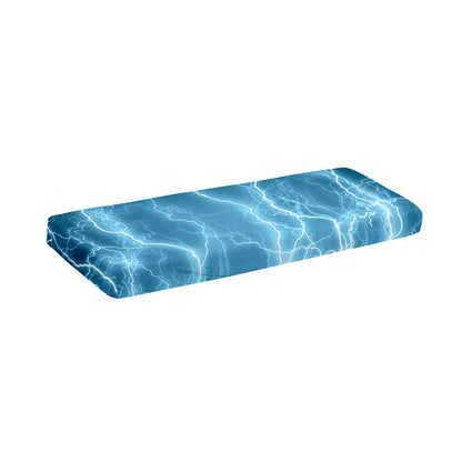 Blue Lightning Print Piano Keyboard Cover