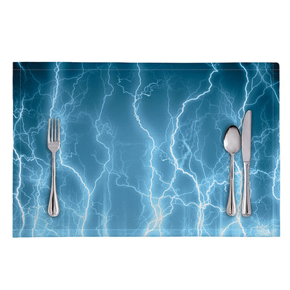 Blue Lightning Print Placemat
