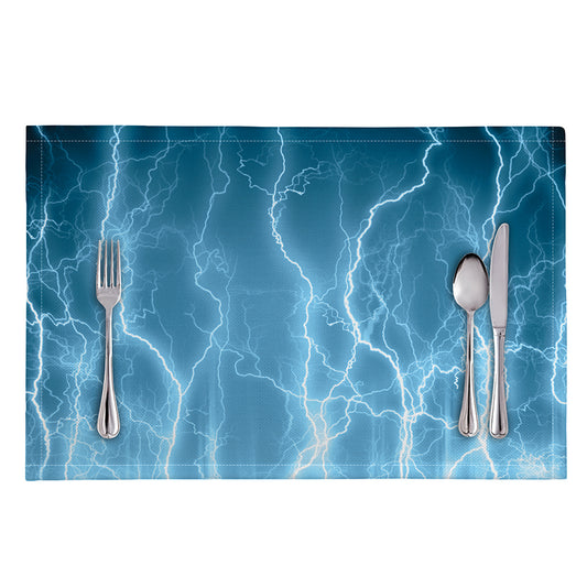 Blue Lightning Print Placemat