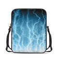 Blue Lightning Print Rectangular Crossbody Bag