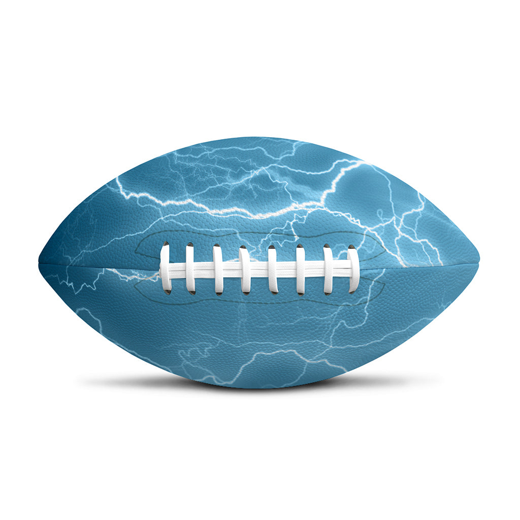 Blue Lightning Print Rugby Ball