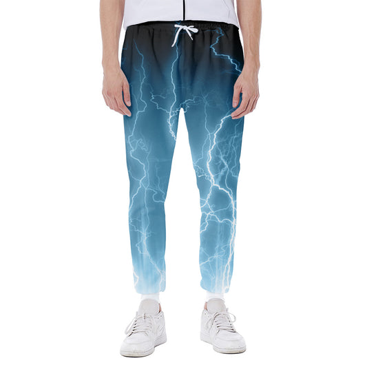 Blue Lightning Print Scuba Joggers