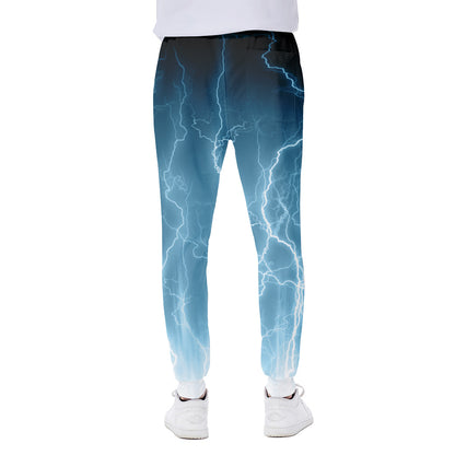 Blue Lightning Print Scuba Joggers