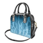 Blue Lightning Print Shoulder Handbag
