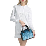 Blue Lightning Print Shoulder Handbag