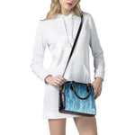 Blue Lightning Print Shoulder Handbag
