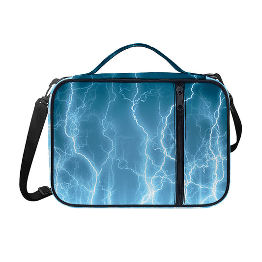 Blue Lightning Print Shoulder Strap Bible Bag