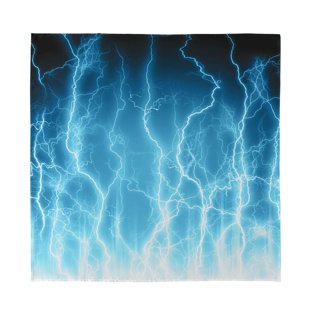 Blue Lightning Print Silk Bandana
