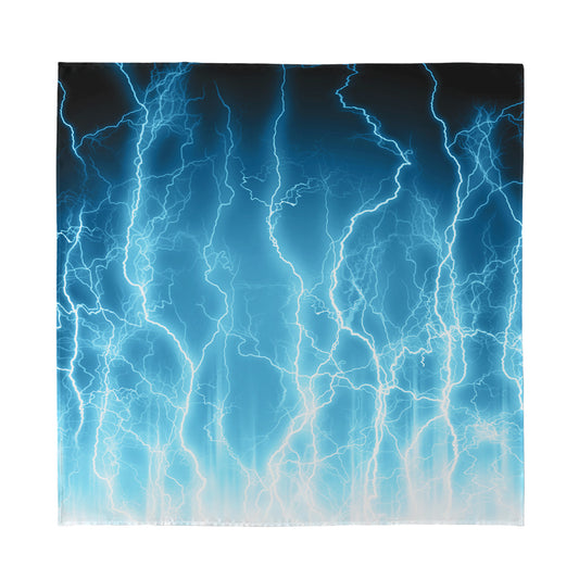 Blue Lightning Print Silk Bandana