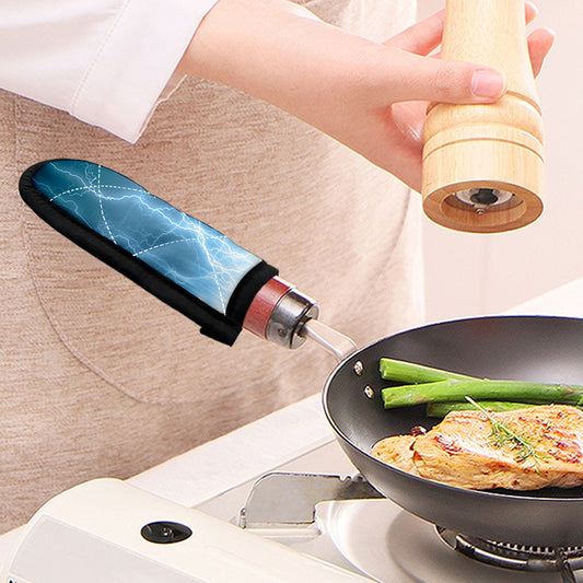 Blue Lightning Print Skillet Handle Cover