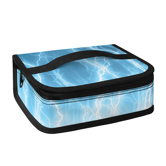 Blue Lightning Print Small Lunch Bag