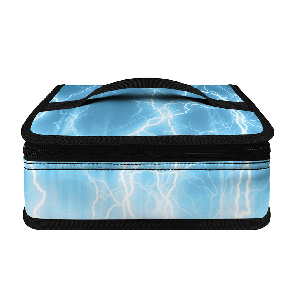 Blue Lightning Print Small Lunch Bag