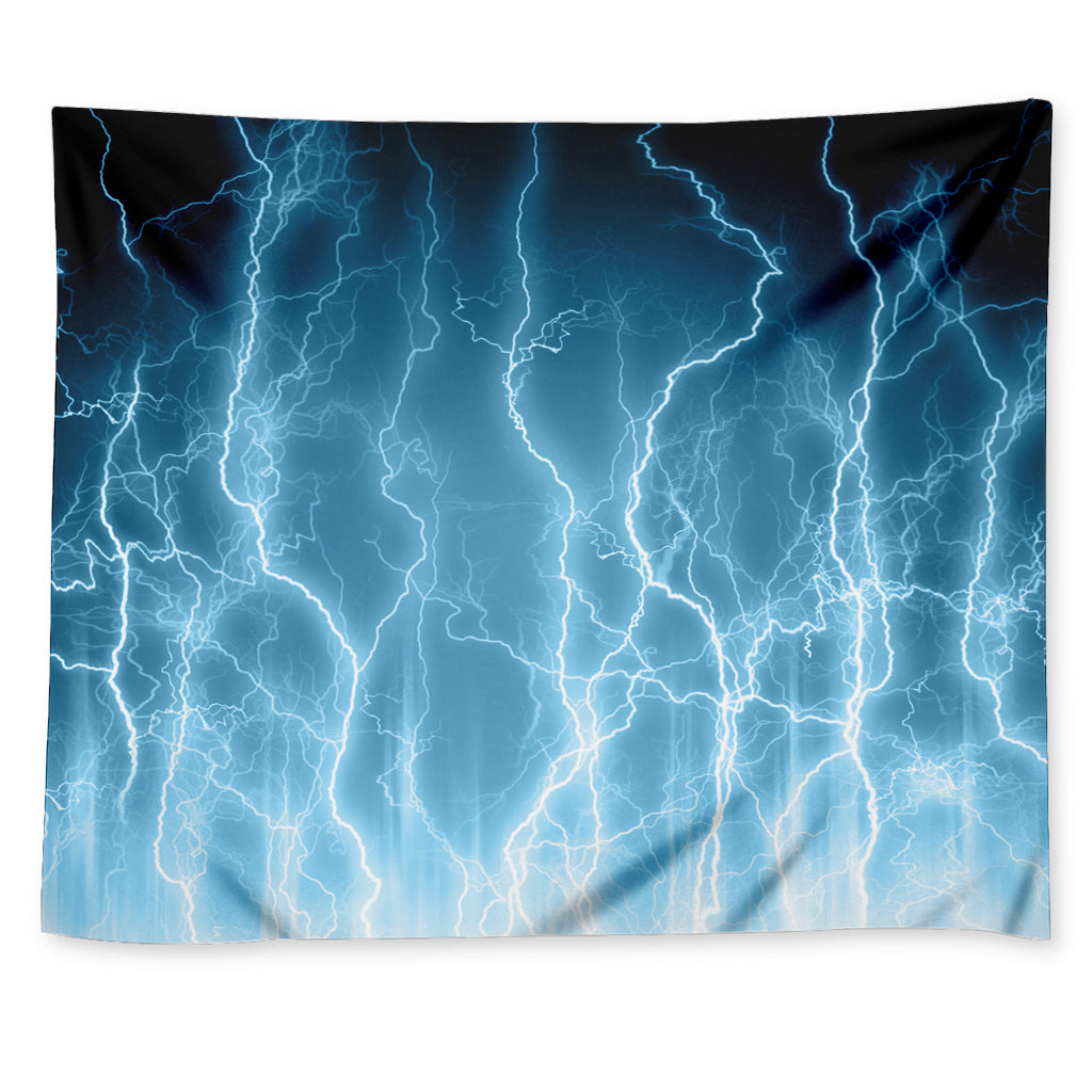 Blue Lightning Print Tapestry