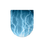 Blue Lightning Print Toilet Lid Cover