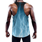 Blue Lightning Print Training Tank Top