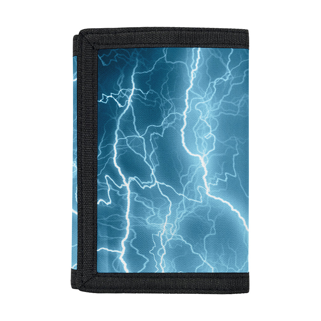 Blue Lightning Print Trifold Wallet