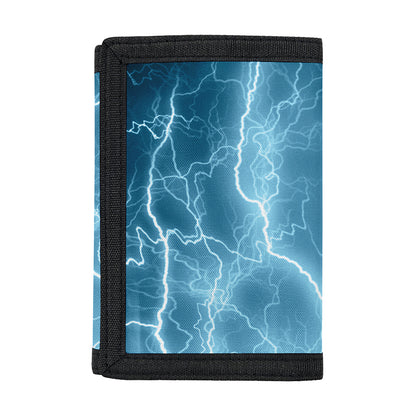 Blue Lightning Print Trifold Wallet